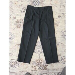 #512 John Henry Men's Black 38x29 Polyester Rayon Dress Pants
